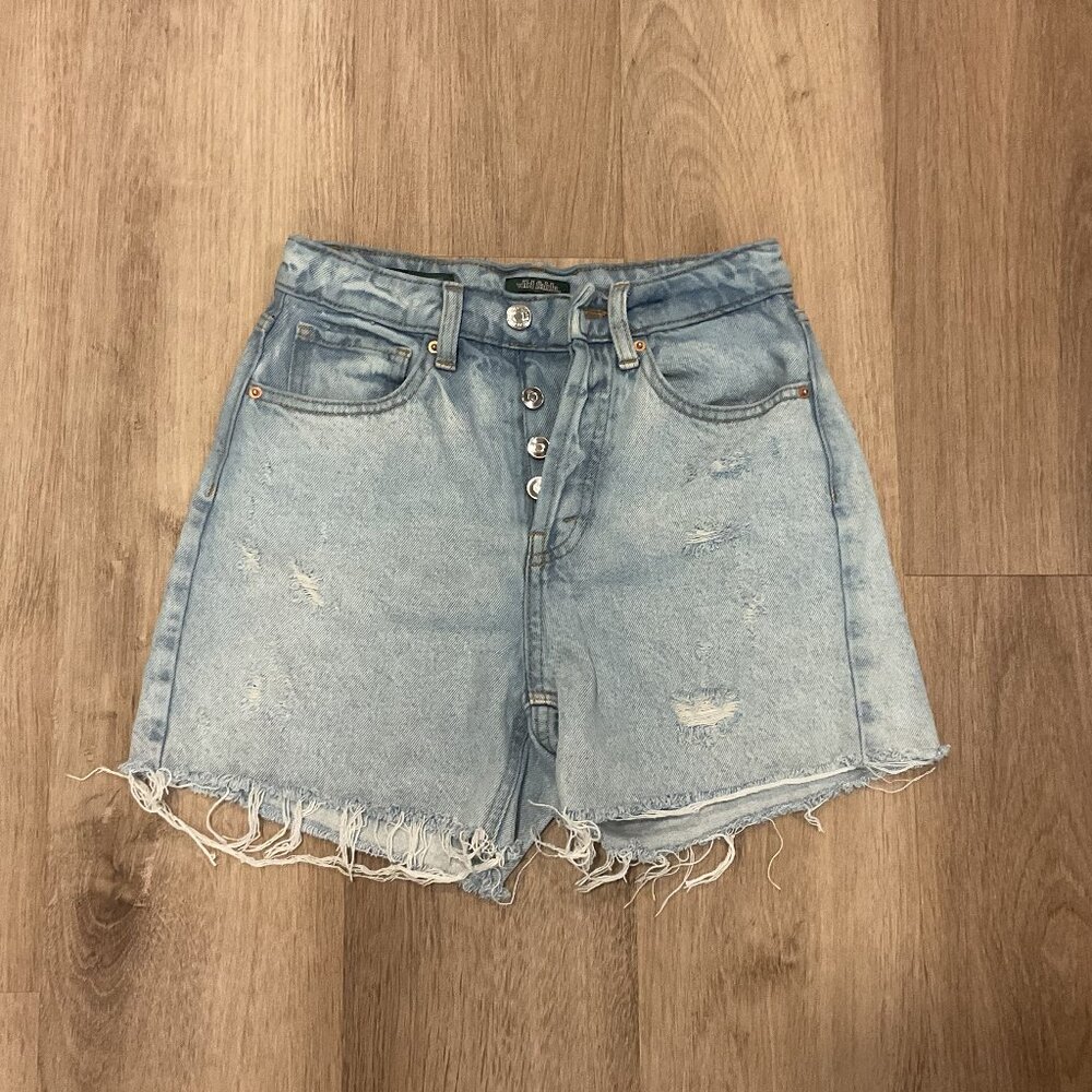 Super High-Rise Cutoff Denim Shorts